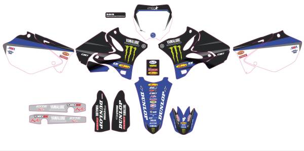 D-COR - COMPLETE KIT 19 STAR YAM YZ 125/250 WHITE BG - Image 1