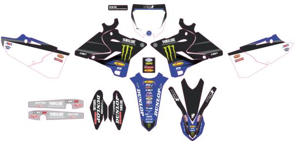 D-COR - COMPLETE KIT 19 STAR YAM YZ 125/250 WHITE BG - Image 1