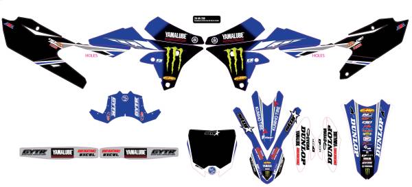 D-COR - 2018 STAR YAMAHA COMPLETE GRAPHIC KIT BLACK - Image 1