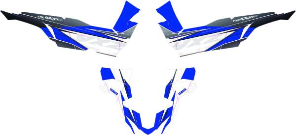 D-COR - YAMAHA YXZ COMPLETE GRAPHIC KIT BLUE/WHITE - Image 1