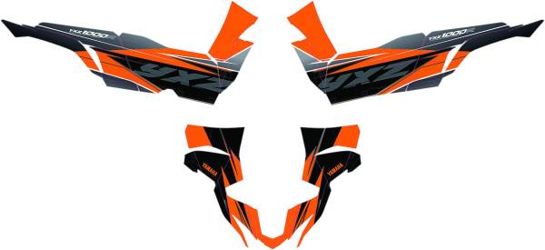 D-COR - YAMAHA YXZ COMPLETE GRAPHIC KIT ORANGE/BLACK - Image 1