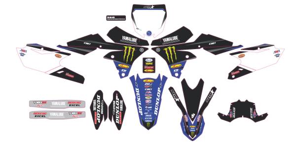 D-COR - COMPLETE KIT 19 STAR YAM YZF 450 WHITE BG - Image 1