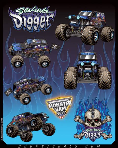 D-COR - MONSTER JAM DECAL SHEET - Image 1