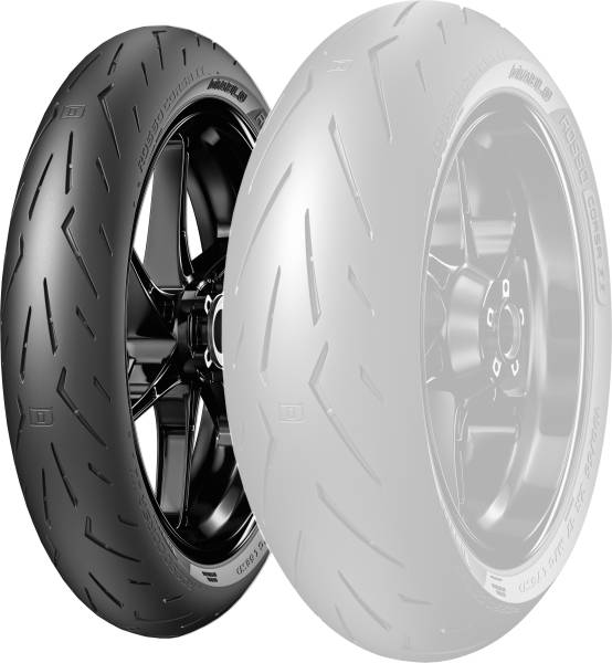 PIRELLI - TIRE ROSSO CORSA II FRONT 120/70ZR17 (58W) RADIAL - Image 1