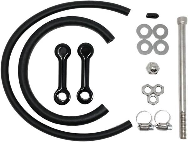 DK CUSTOM PRODUCTS - BILLET TANK LIFT KIT 3" `10-17 DYNA POWDER COAT BLK - Image 1