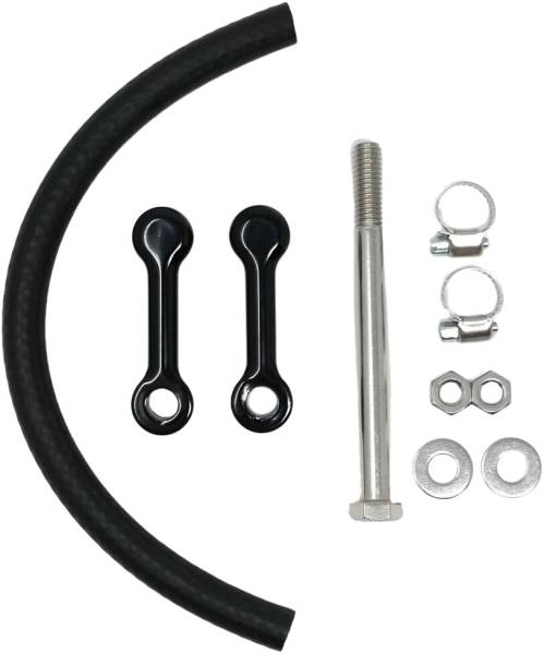 DK CUSTOM PRODUCTS - BILLET TANK LIFT KIT 2" `99-17 SOFTAIL POWDER COAT BLK - Image 1