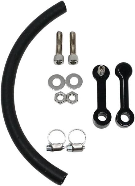 DK CUSTOM PRODUCTS - BILLET TANK LIFT KIT 1" `99-UP TOURING POWDER COAT BLK - Image 1