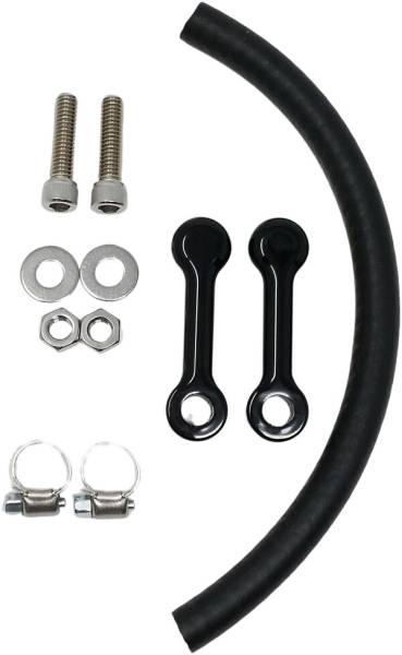 DK CUSTOM PRODUCTS - BILLET TANK LIFT KIT 2" `99-UP TOURING POWDER COAT BLK - Image 1