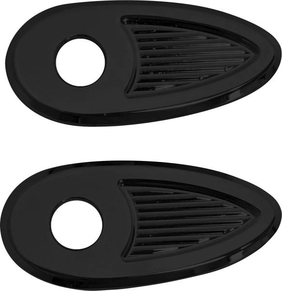 KODLIN USA - FENDER STRUTS REAR INDICATOR ADAPTORS / COVER PLATES BLACK - Image 1