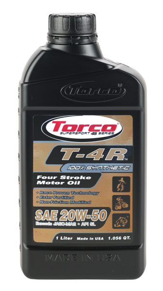 TORCO - T-4R 4-STROKE SYNTHETIC BLEND MOTOR OIL 20W-50 LITER - Image 1