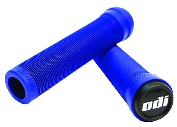 ODI - LOCKNECK FLANGELESS SINGLE PLY GRIPS BRIGHT BLUE 135MM - Image 1