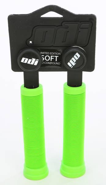 ODI - LOCKNECK FLANGELESS SINGLE PLY GRIPS GREEN 135MM - Image 1