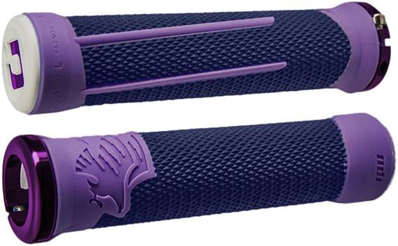 ODI - AG-2 SINGLE CLAMP LOCK-ON GRIP PURPLE/BLUE 135MM - Image 1