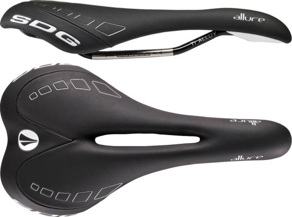 SDG COMPONENTS - ALLURE SADDLE TI-ALLOY BLACK/WHITE - Image 1