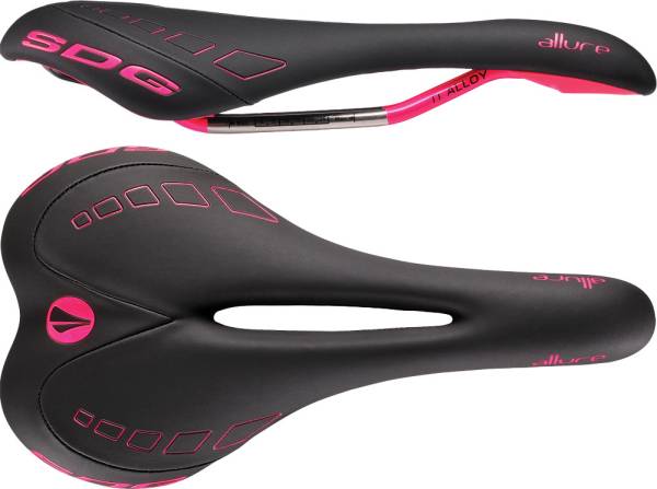 SDG COMPONENTS - ALLURE SADDLE TI-ALLOY BLACK/PINK - Image 1