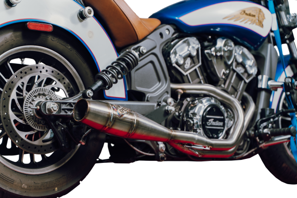 SAWICKI - INDIAN SCOUT MID LENGTH CANNON BRUSHED SS - Image 1