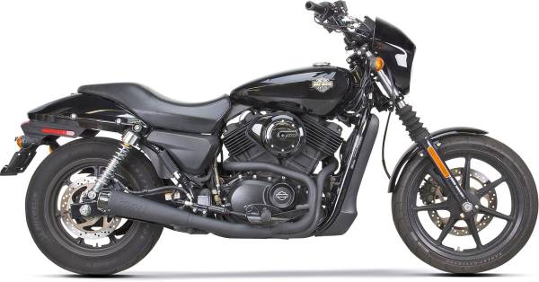 TBR - COMP S 2IN1 EXHAUST STREET 750 BLACK W/CARBON FIBER END CAP - Image 1