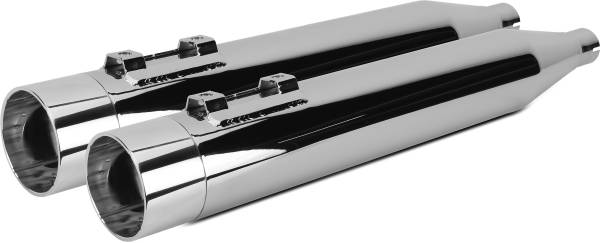 TBR - COMP S SLIP-ON TOURING M8 CHROME W/POLISHED END CAP - Image 1