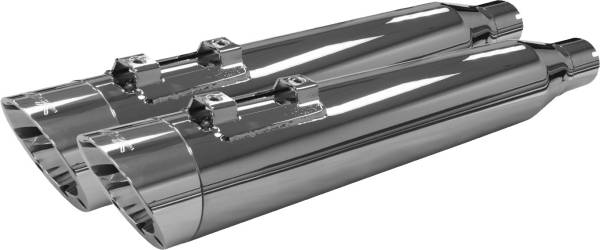 TBR - COMP S SLIP-ON TOURING M8 CHROME W/SLASH POLISHED CAP - Image 1