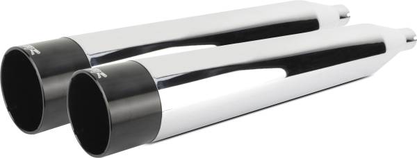 TBR - COMP S SLIP-ON TOURING TC CHROME W/BLK ALUMINUM END CAP - Image 1