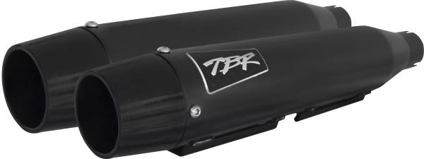 TBR - COMP S SLIP-ON DYNA/SPORTSTER BLACK W/CF END CAP - Image 1