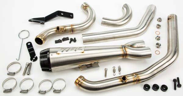 TBR - COMP S 2IN1 EXHAUST FLSB/FLHC BRUSHED W/CF END CAP - Image 1