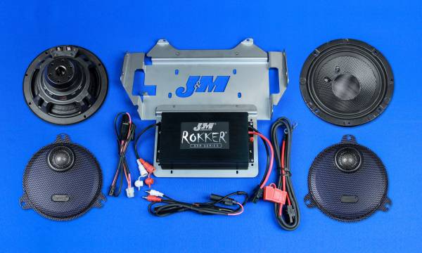 J&M - ROKKER XXR 350W-RMS 2-SP KIT 14-18 HARLEY ST/GLD - Image 1