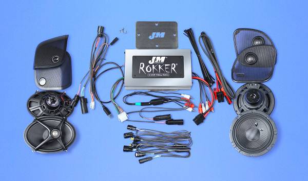 J&M - ROKKER XXR 700W 4-SP/AMP KIT 15-18 HAR ROADGLIDE - Image 1