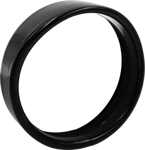 SADDLE TRAMP - VISOR STYLE LIGHT TRIM RING 7" BLACK - Image 1