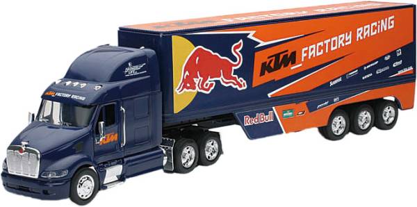 NEW-RAY - REPLICA 1:32 SEMI TRUCK KTM FACTORY RACING SEMI BLUE - Image 1