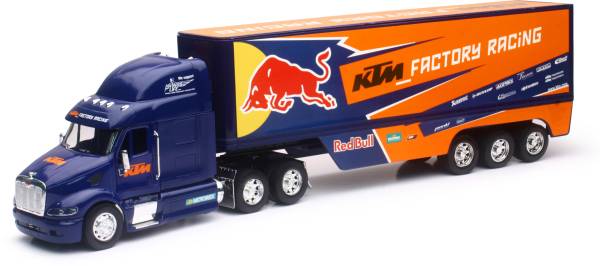 NEW-RAY - REPLICA 1:32 SEMI TRUCK 17 RED BULL KTM RACE TRUCK - Image 1