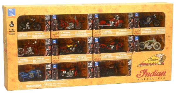 NEW-RAY - REPLICA 1:32 SPORT SCOUT SET 11/PC ASSORTED INDIAN MODELS - Image 1