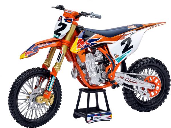 NEW-RAY - 1:10 SCALE RED BULL KTM COOPER WEBB #2 WITH #1 STICKER PLATE - Image 1