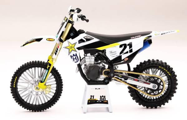 NEW-RAY - 1:12 SCALE ROCKSTAR HUSQVARNA JASON ANDERSON #21 - Image 1