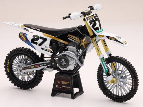 NEW-RAY - 1:12 SCALE ROCKSTAR HUSQVARNA TEAM FC450 MALCOLM STEWART #27 - Image 1