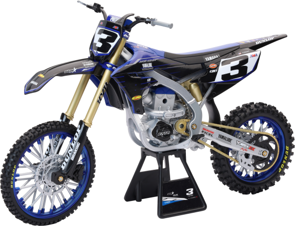 NEW-RAY - 1:6 YAMAHA FACTORY TEAM YZ450F ELI TOMAC #3 W/#1 SX/MX - Image 1