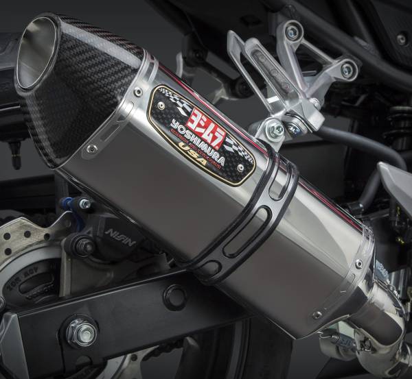 YOSHIMURA - EXHAUST SIGNATURE R-77 SLIP-ON SS-SS-CF - Image 1