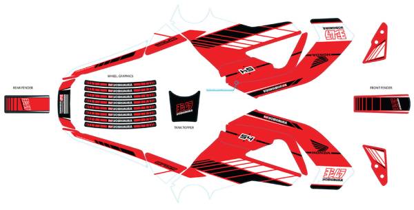 YOSHIMURA - GROM GRAPHICS KIT RED - Image 1