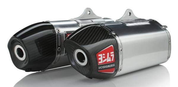 YOSHIMURA - RS-9 HEADER/CANISTER/END CAP EXHAUST DUAL SYSTEM SS-AL-CF - Image 1