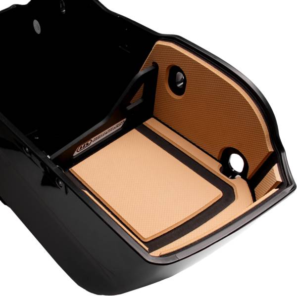 HARDSTREET - 19-Up IND SADDLE BAG SHELF SET FLAT LID-SINGLE HINGE TAN - Image 1