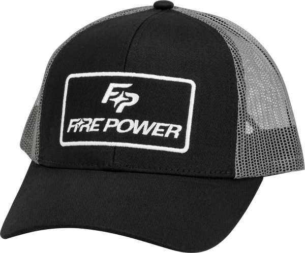 FIRE POWER - CURVED BILL HAT BLACK/GREY - Image 1