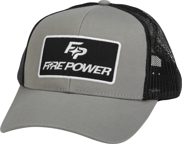 FIRE POWER - CURVED BILL HAT GREY/BLACK - Image 1