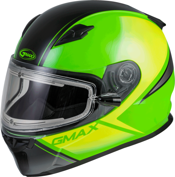 GMAX - FF-49S HAIL SNOW HELMET W/ELEC SHIELD NEON GRN/HI-VIS/BLK 2X - Image 1