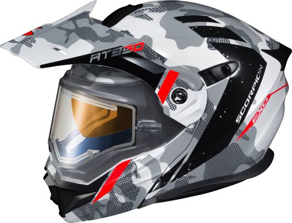 SCORPION EXO - EXO-AT950 COLD WEATHER HELMET OUTRIGGER WHITE/GREY 2X (ELEC) - Image 1