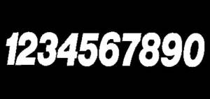 #4 5" BLACK DIGITS 3/PK