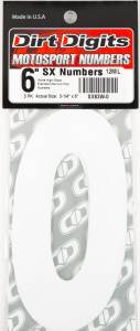 DIRT DIGITS - #0 6" WHITE SUPER X DIGITS 3/PK - Image 2