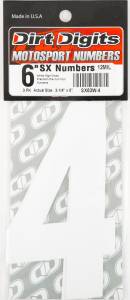 DIRT DIGITS - #4 6" WHITE SUPER X DIGITS 3/PK - Image 2