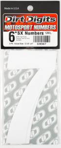 DIRT DIGITS - #7 6" WHITE SUPER X DIGITS 3/PK - Image 2