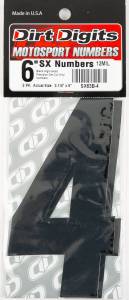 DIRT DIGITS - #4 6" BLACK SUPER X DIGITS 3/PK - Image 2