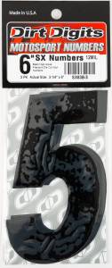 DIRT DIGITS - #5 6" BLACK SUPER X DIGITS 3/PK - Image 2